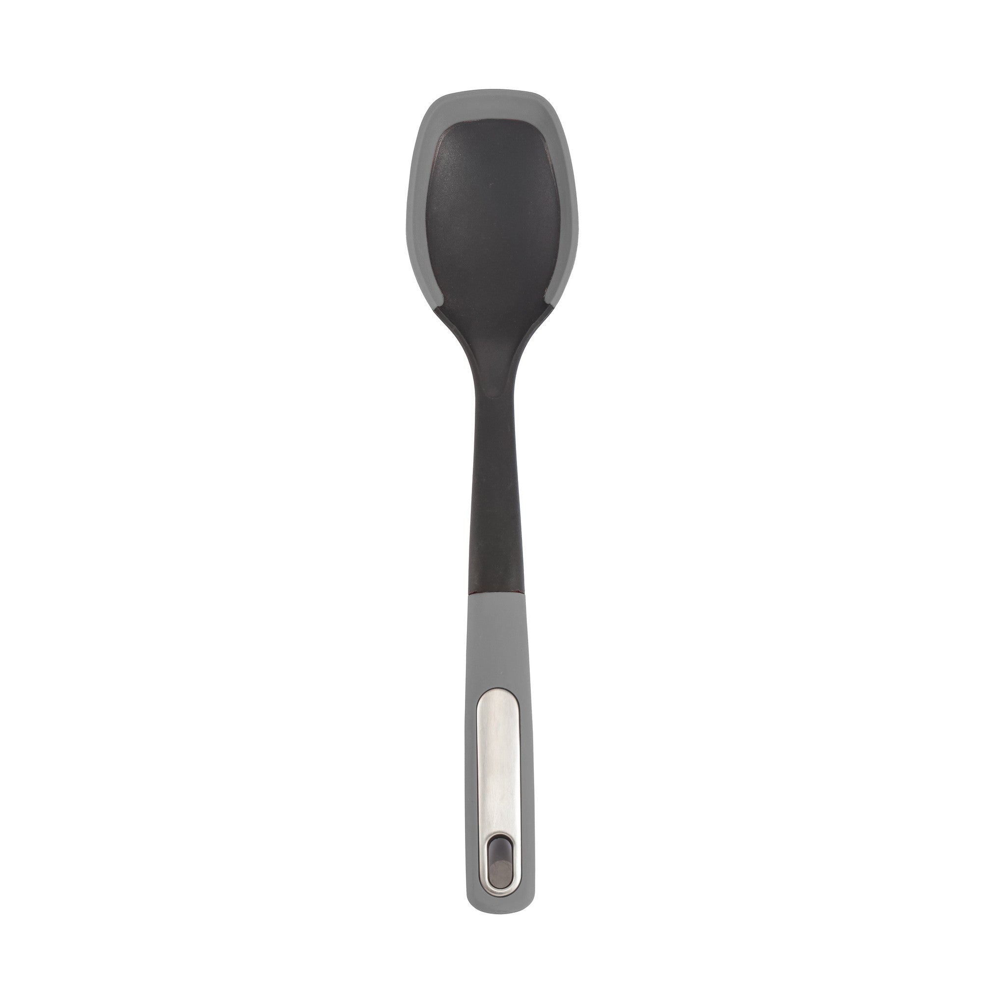 Silicone Scratch and Heat Resistance Edge Solid Spoon, Grey – Lifestyle – Dura Living