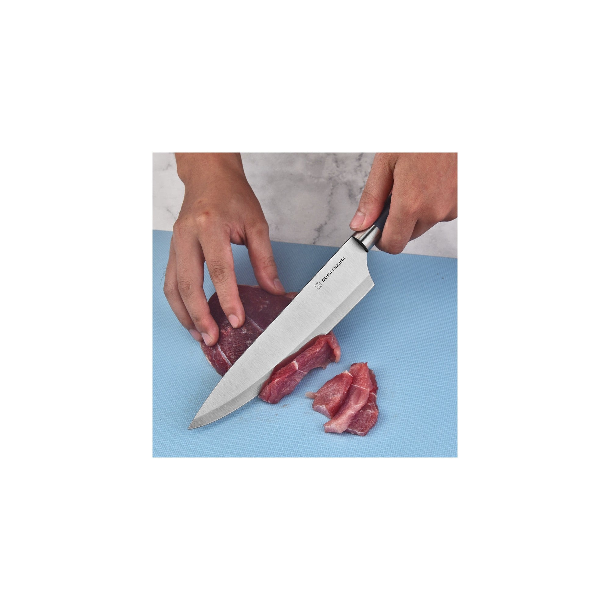 14-Piece Color-Coded Knife & Cutting Board Set – Scale Reference – Dura Living