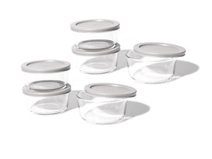 Glass Food Storage Containers - 12 Piece 2 Cup Set (6 Containers + 6 Lids)