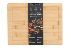 Bamboo Wood Cutting Board: Small – (11.81” x 9.06”) Durable, Eco-Friendly Chopping Board