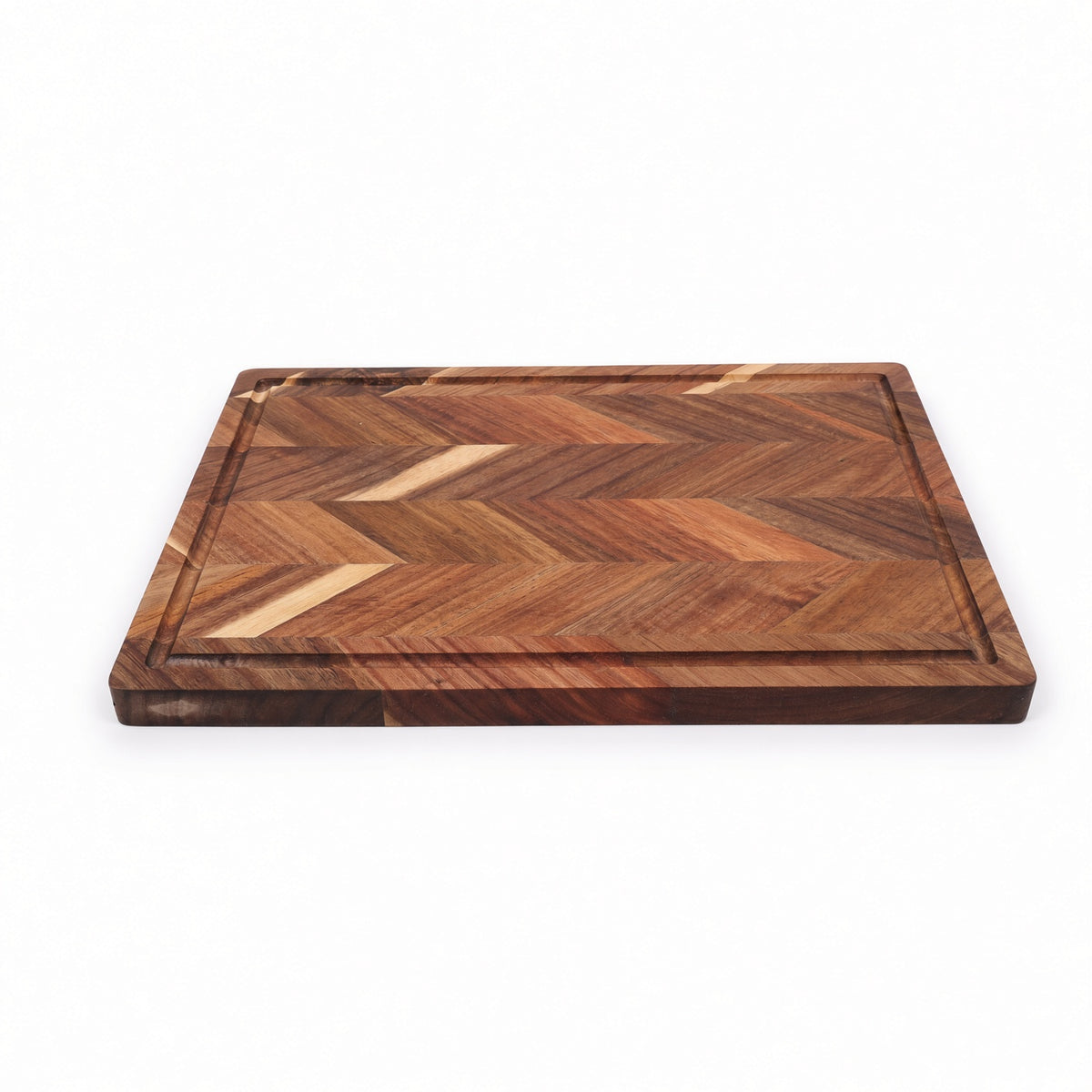 3 Piece Herringbone Acacia Wood Cutting Board Set