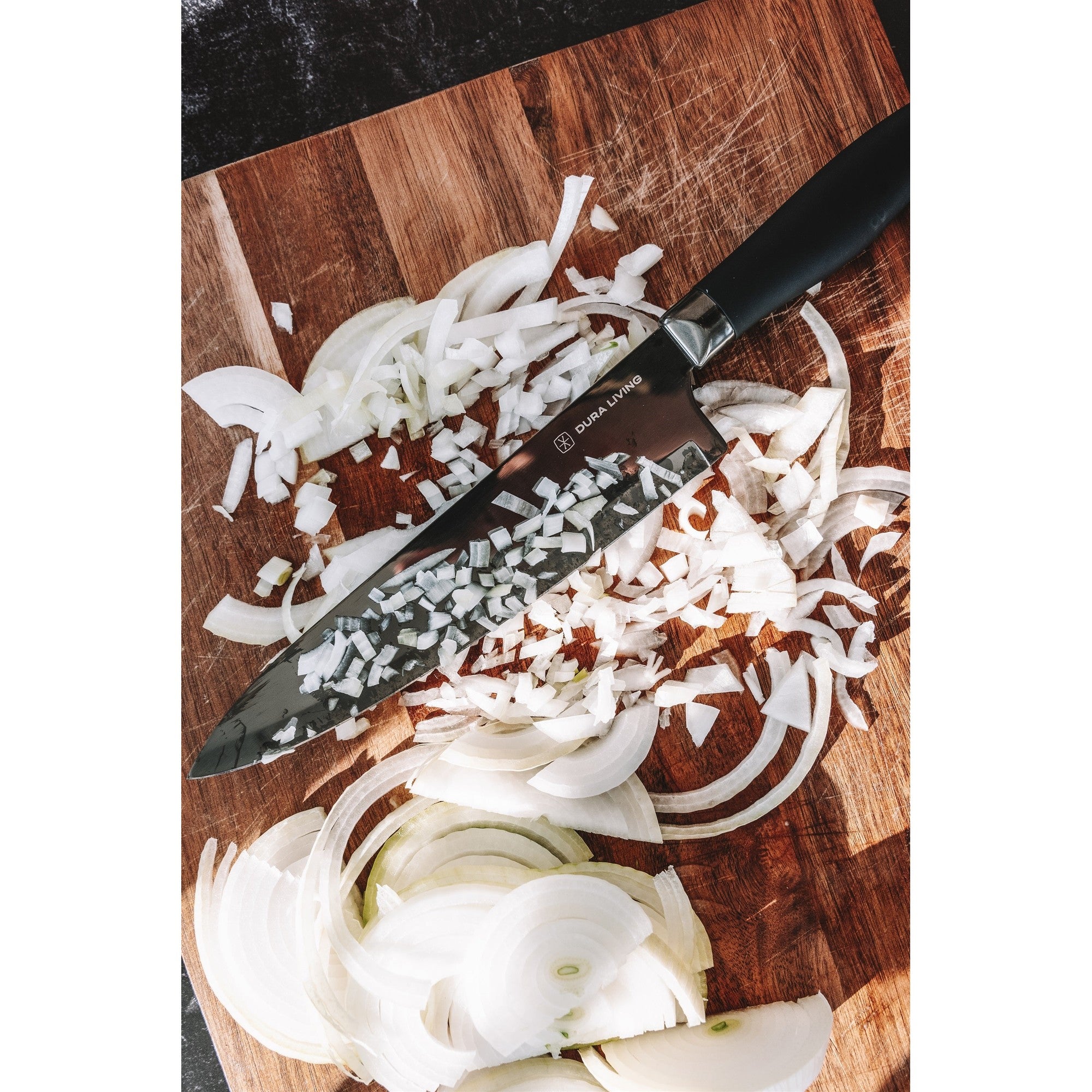 Titan 8 inch Chef Knife - Black – Scale Reference – Dura Living