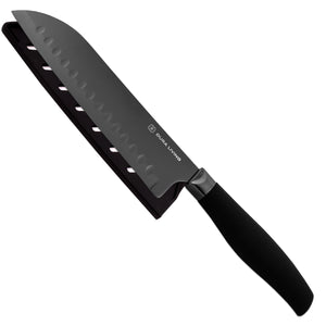 Titan 7 inch Santoku Knife - Black