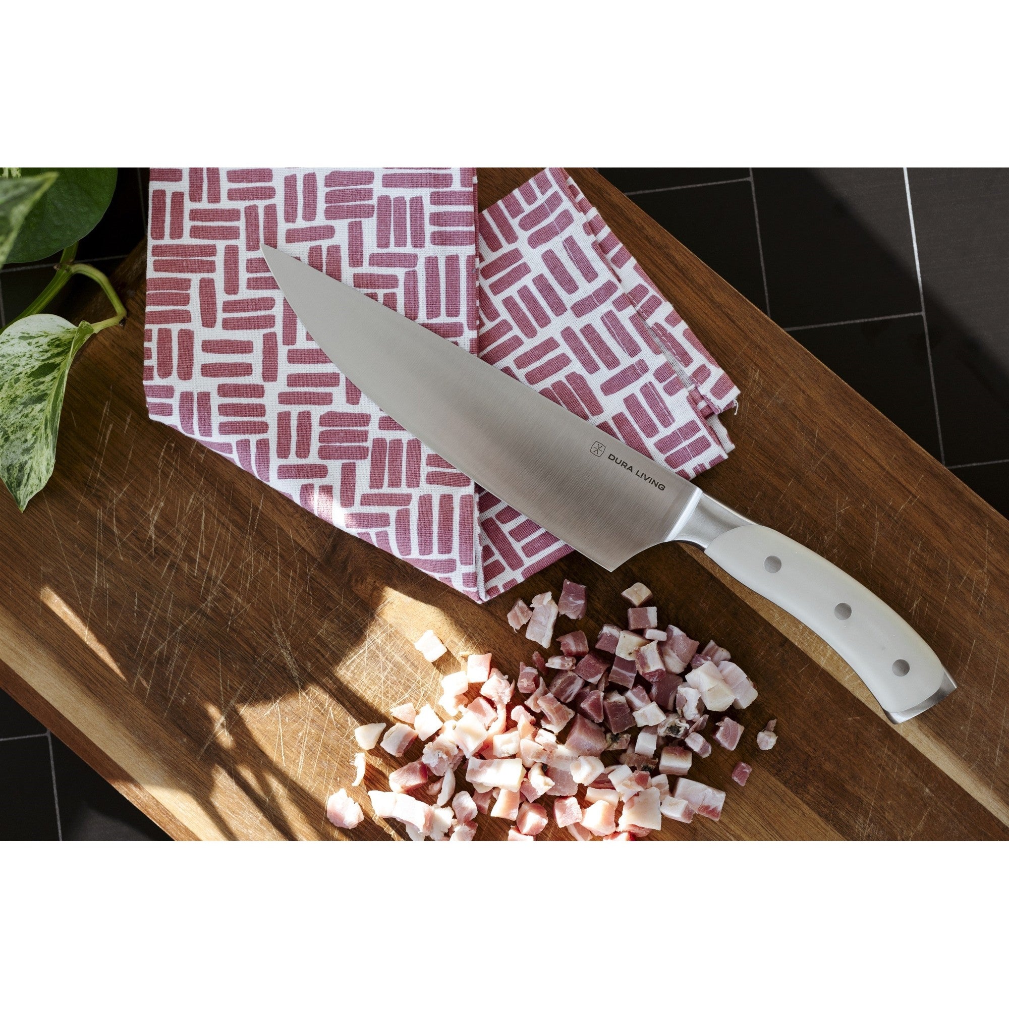 Elite 8 inch Chef Knife - Cream – In Use – Dura Living
