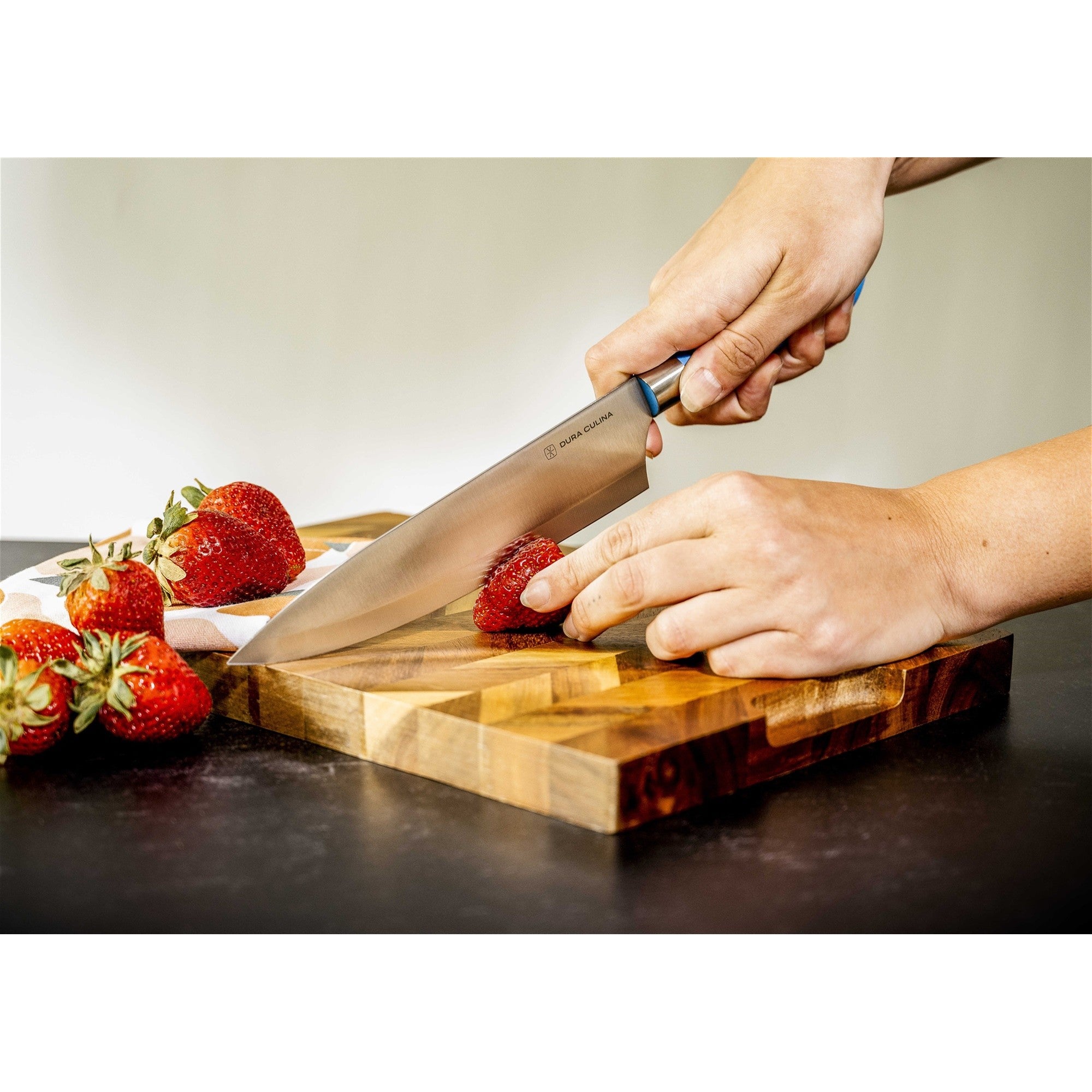 EcoCut 10 Piece Kitchen Knife Set With Blade Guards, Blue – Full Set – Dura Living
