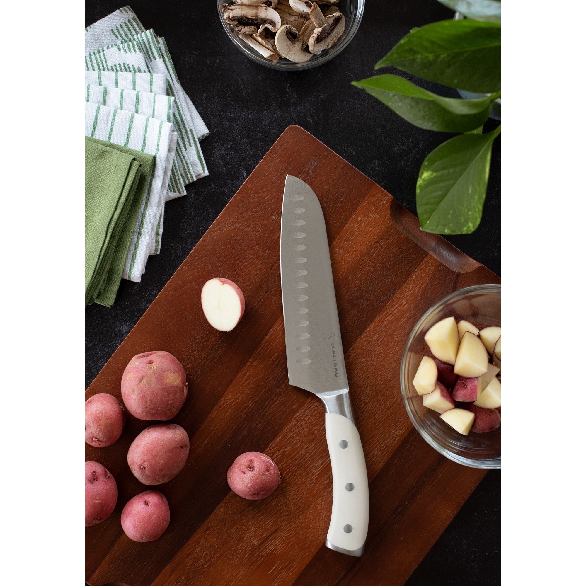 Elite 7 inch Santoku Knife - Cream – Full Set – Dura Living