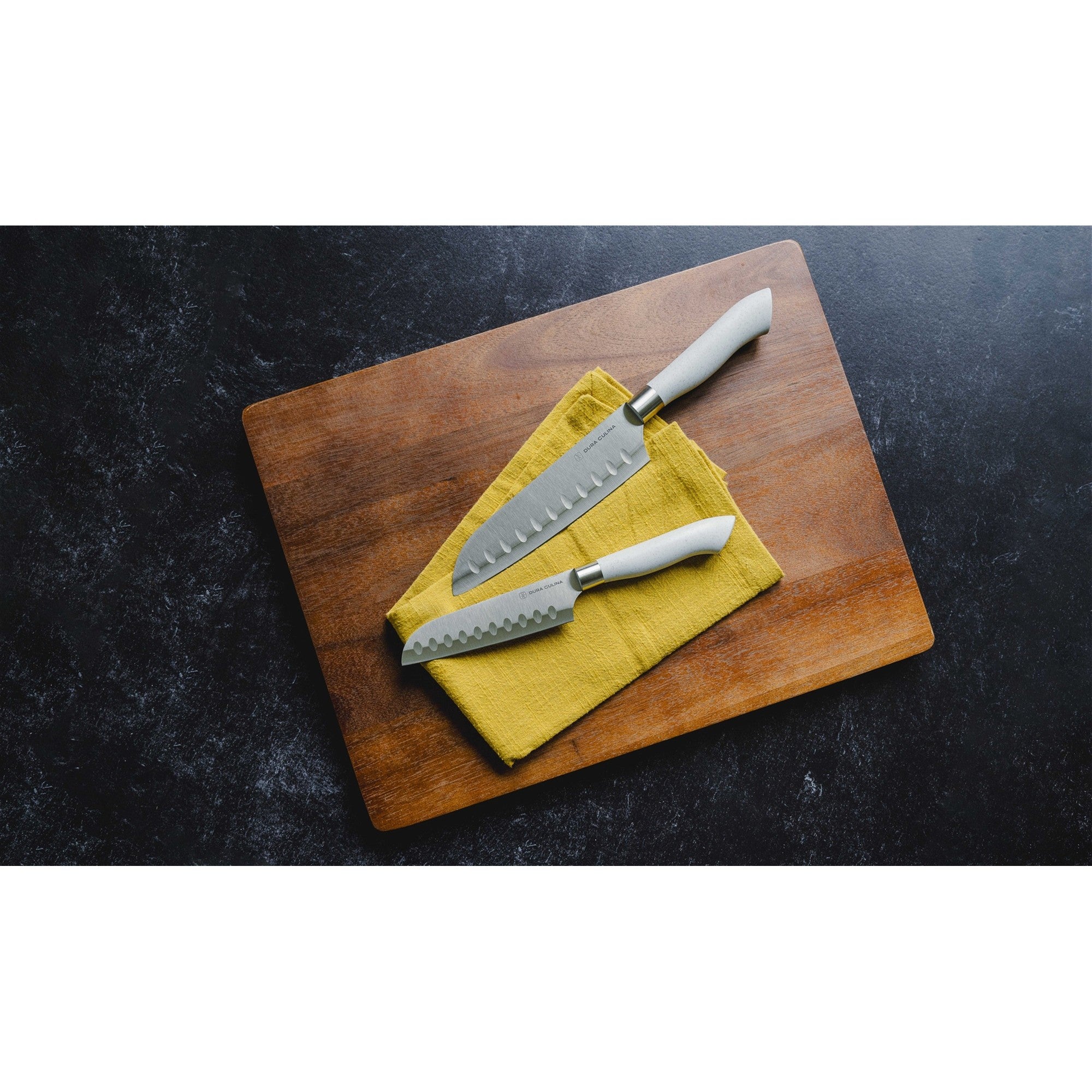 EcoCut 10 Piece Kitchen Knife Set With Blade Guards, Grey – Packaging – Dura Living