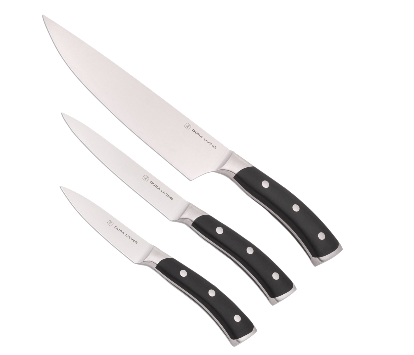 Elite 3-Piece Kitchen Knife Set, Black