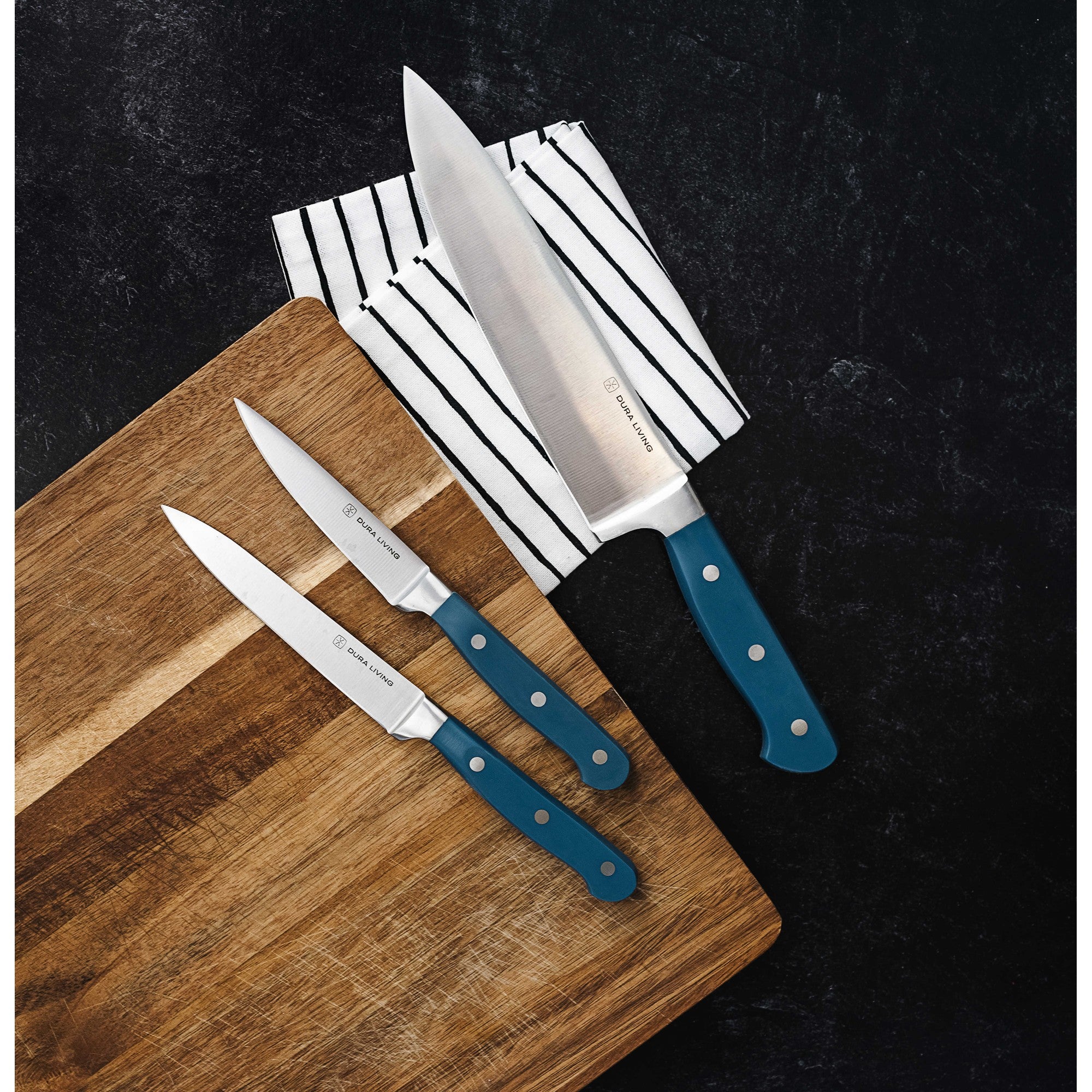 Superior 4 Piece Kitchen Knife set - Royal Blue – Lifestyle – Dura Living