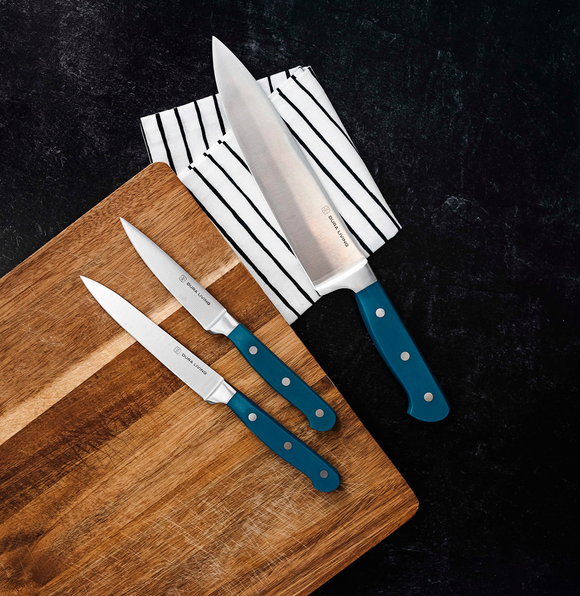 Superior 4 Piece Kitchen Knife set - Royal Blue