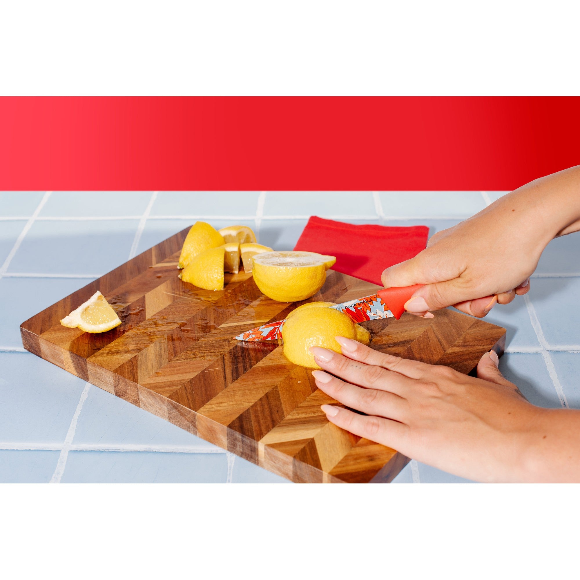 2-Piece Printed Kitchen Knife Set-Multi Color – Scale Reference – Dura Living