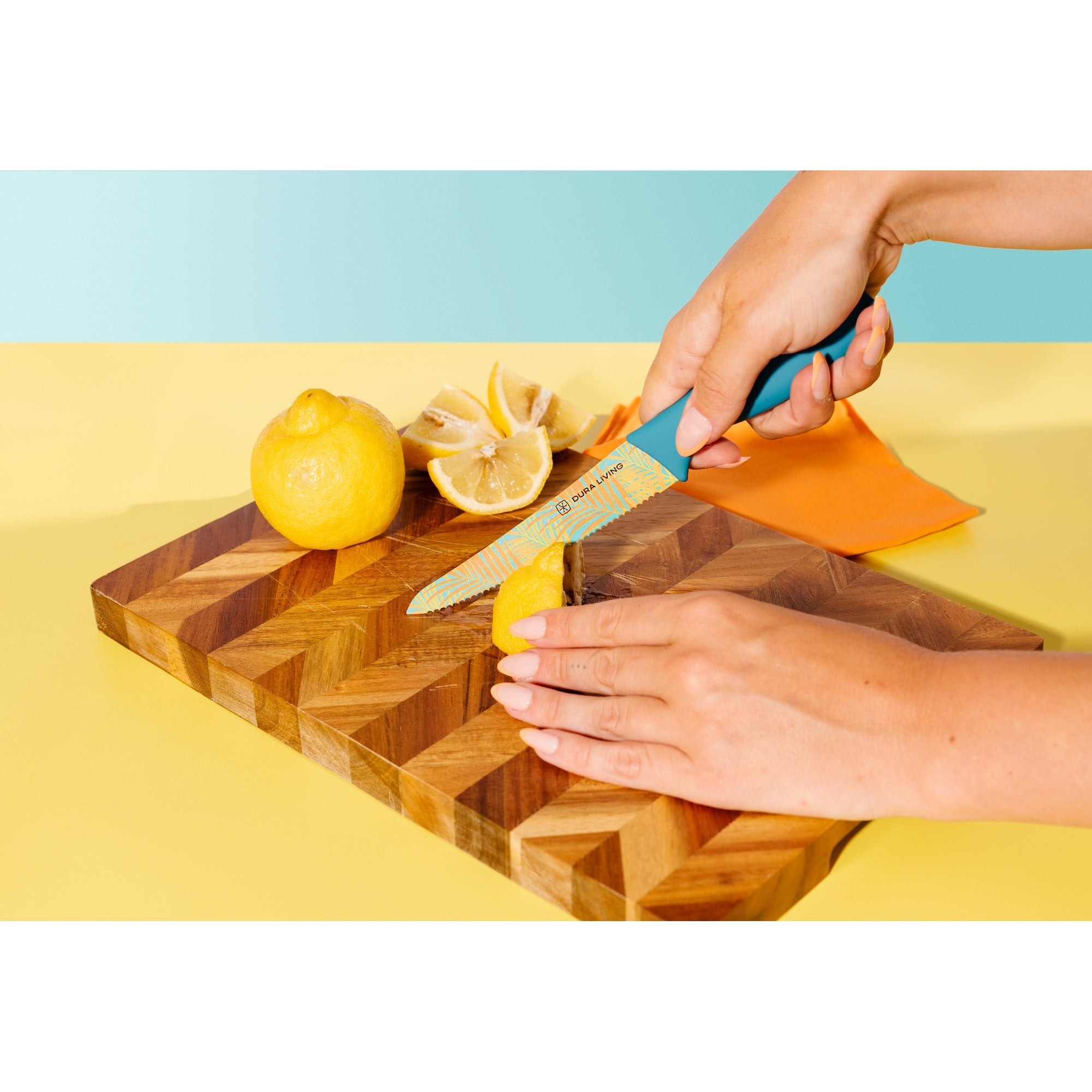 3-Piece Printed Kitchen Knife Set-Tropical – Scale Reference – Dura Living
