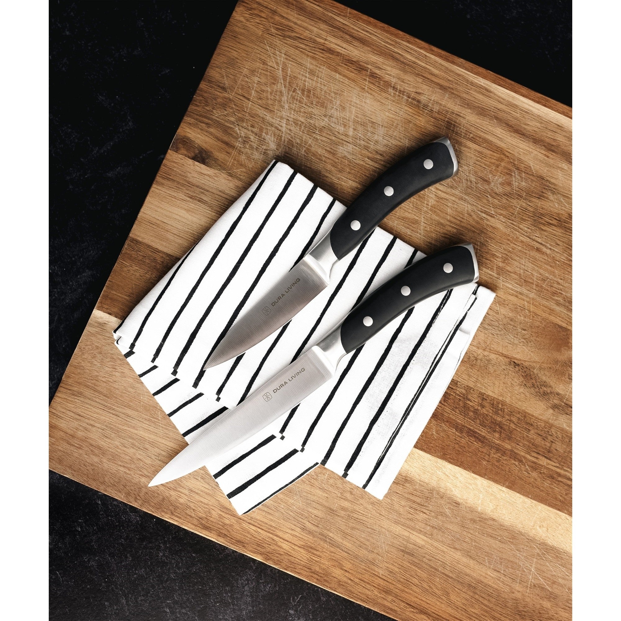 Elite 2-Piece Kitchen Knife Set - Black – Detail – Dura Living
