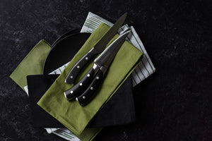 Elite Set of 8 Steak Knives - Black