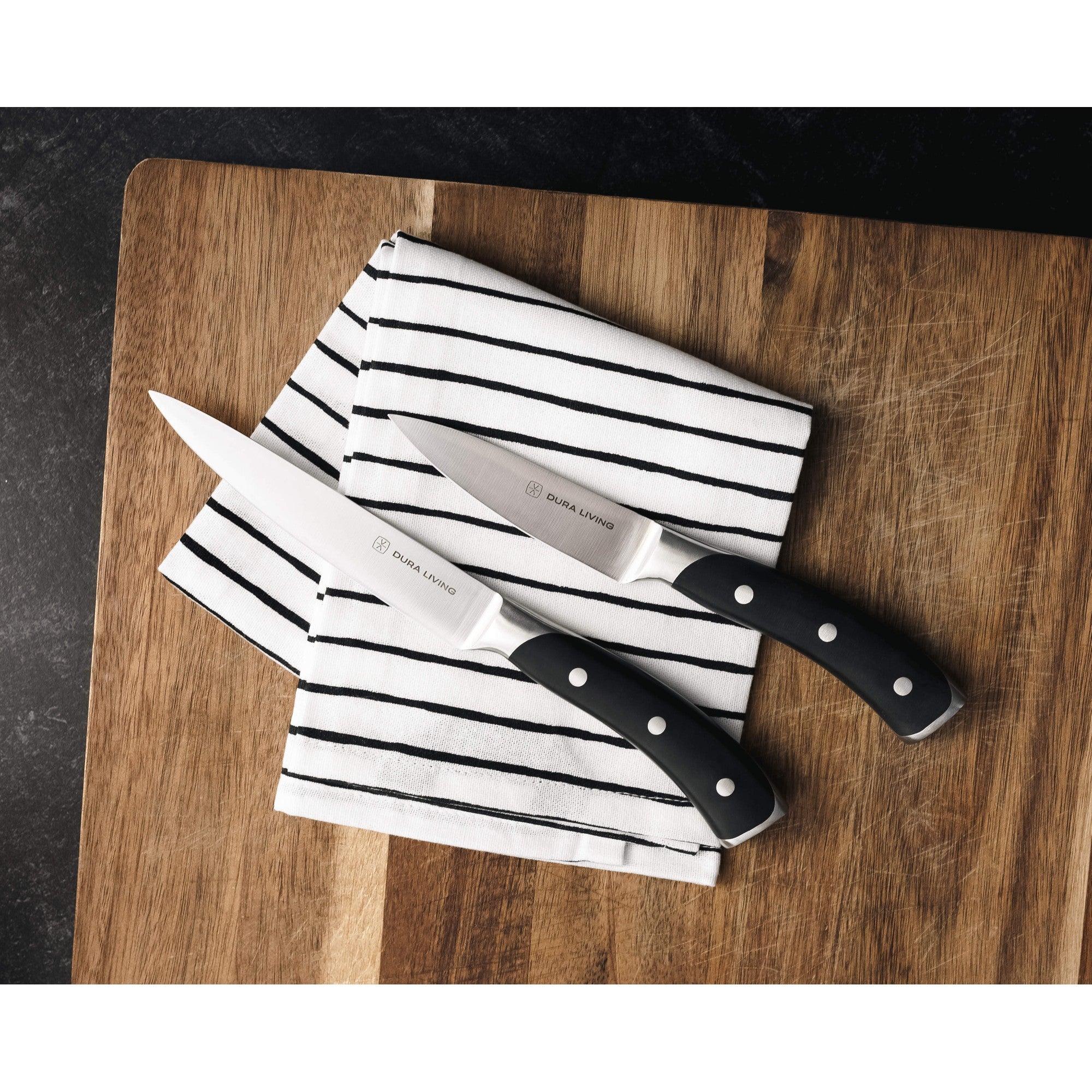 Elite 3-Piece Kitchen Knife Set, Black – Detail – Dura Living