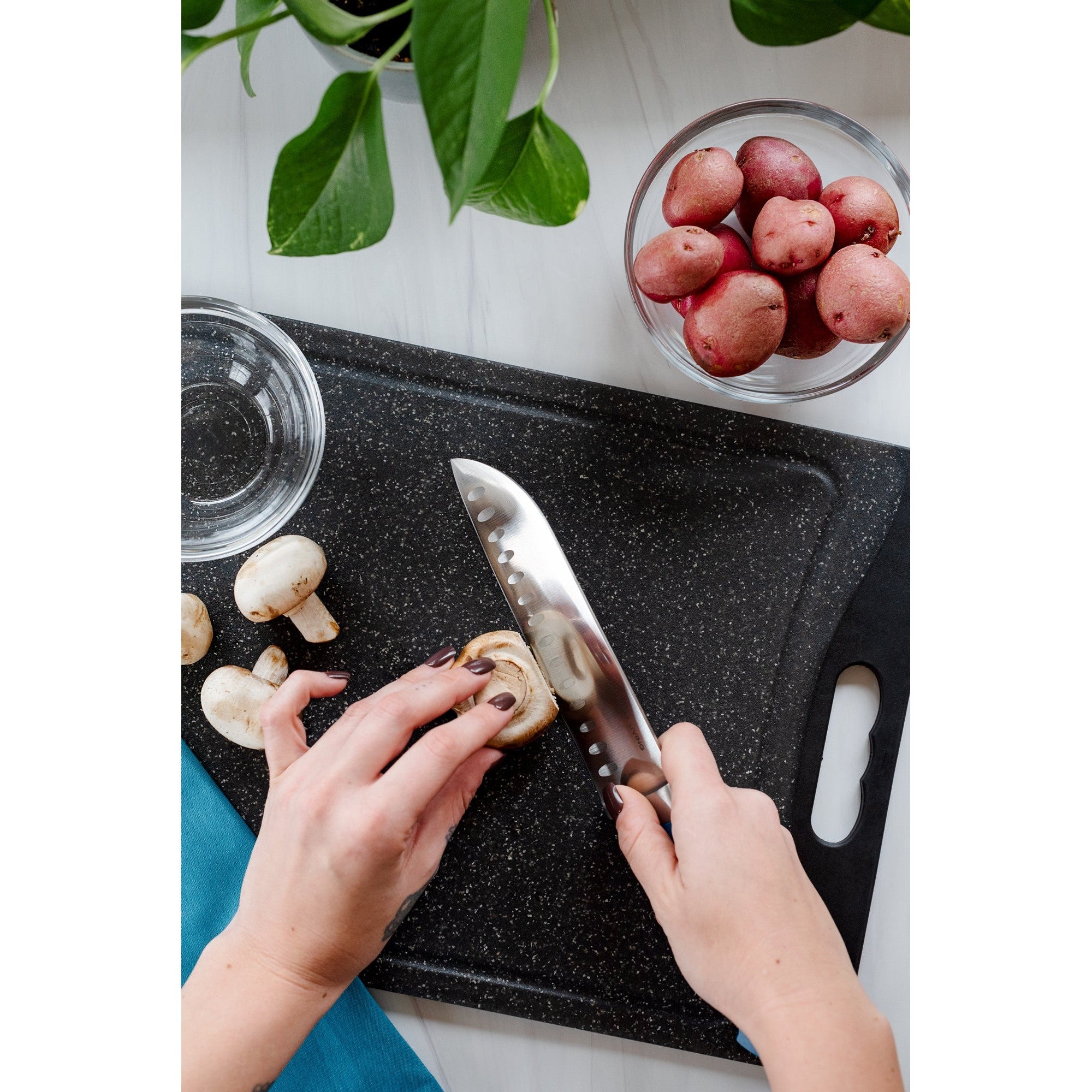 Superior 7 inch Santoku Knife - Royal Blue – Packaging – Dura Living
