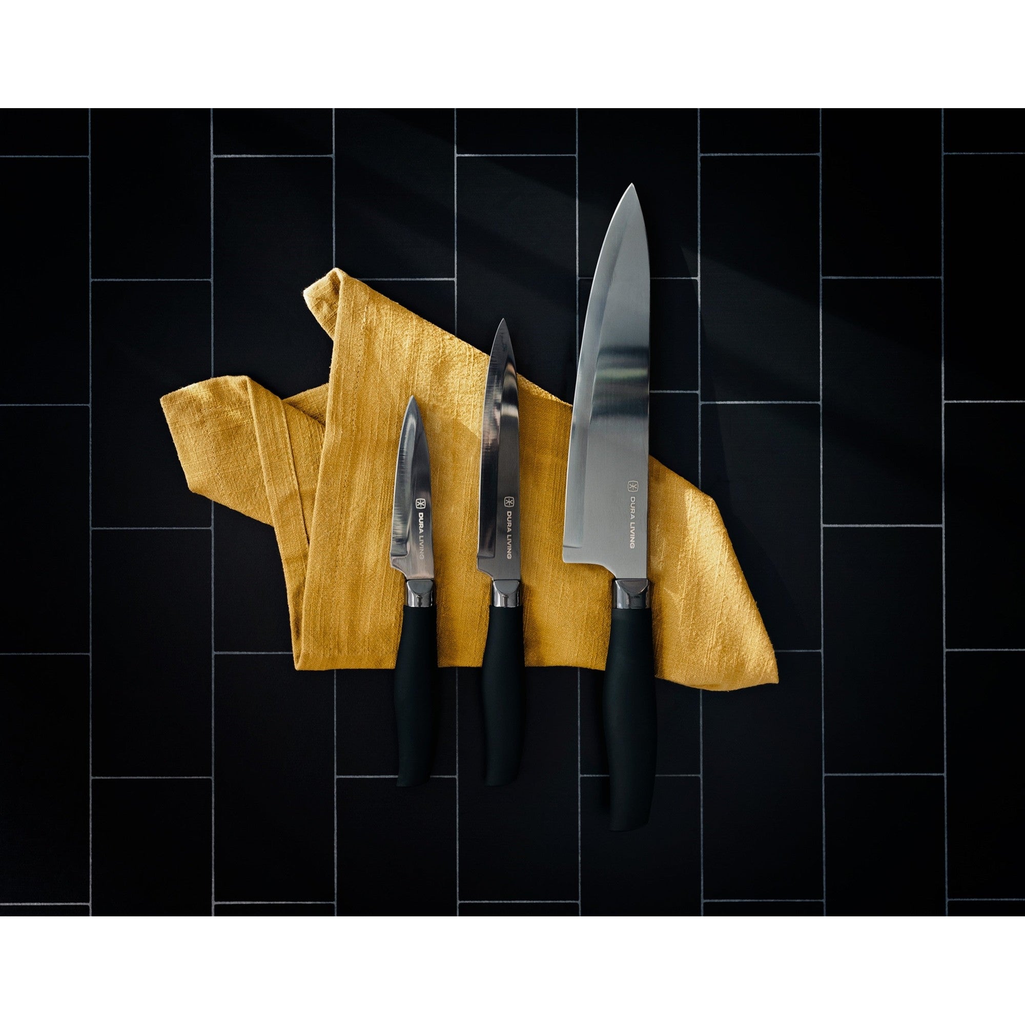 Titan 12 Piece Kitchen Knife Set - Black – Packaging – Dura Living