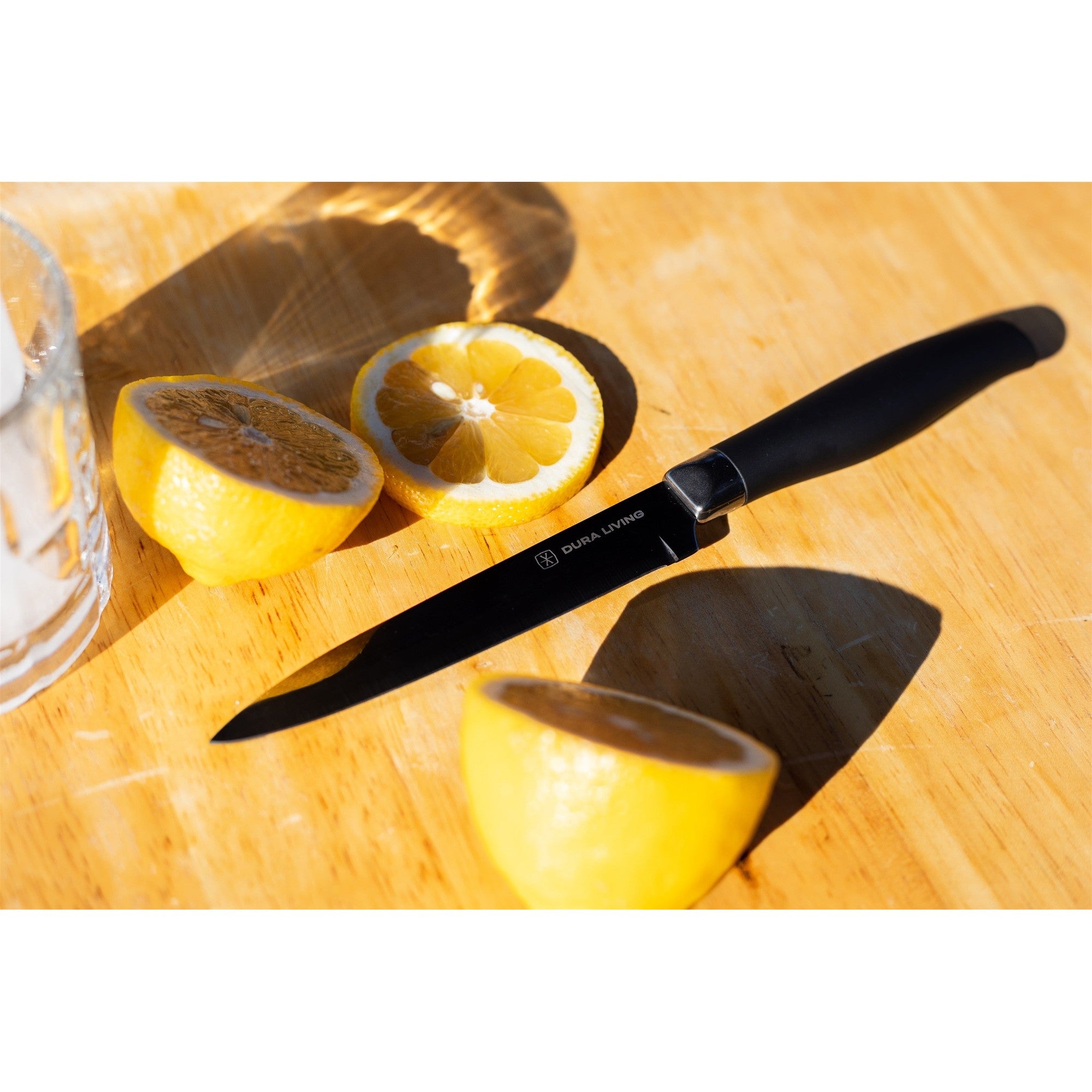 Titan 2-Piece Kitchen Knife Set - Black – Close-Up – Dura Living
