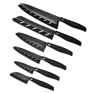 Titan 12 Piece Kitchen Knife Set - Black – Dura Living