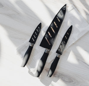 Titan 3-Piece Kitchen Knife Set - Black