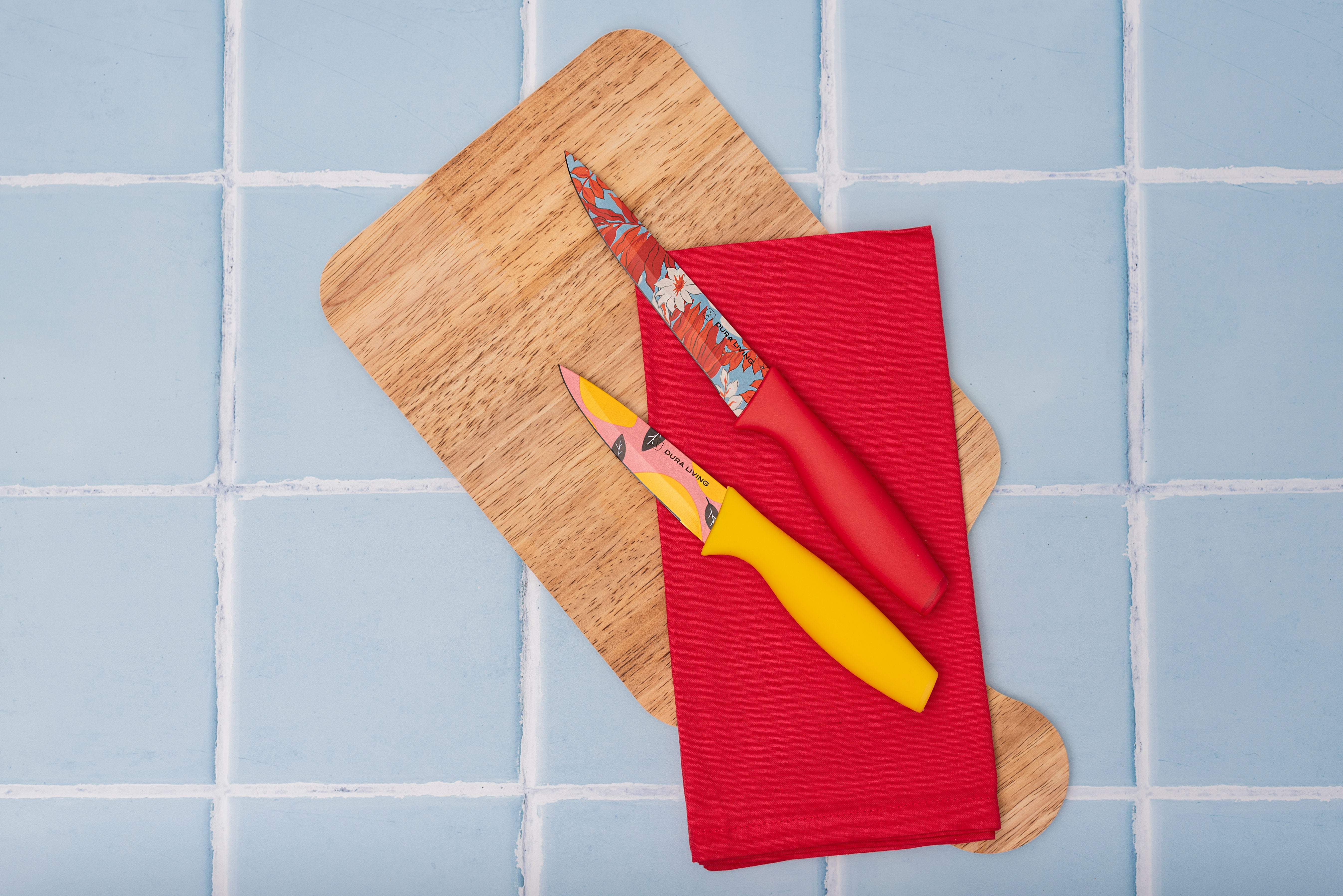 2-Piece Printed Kitchen Knife Set-Multi Color