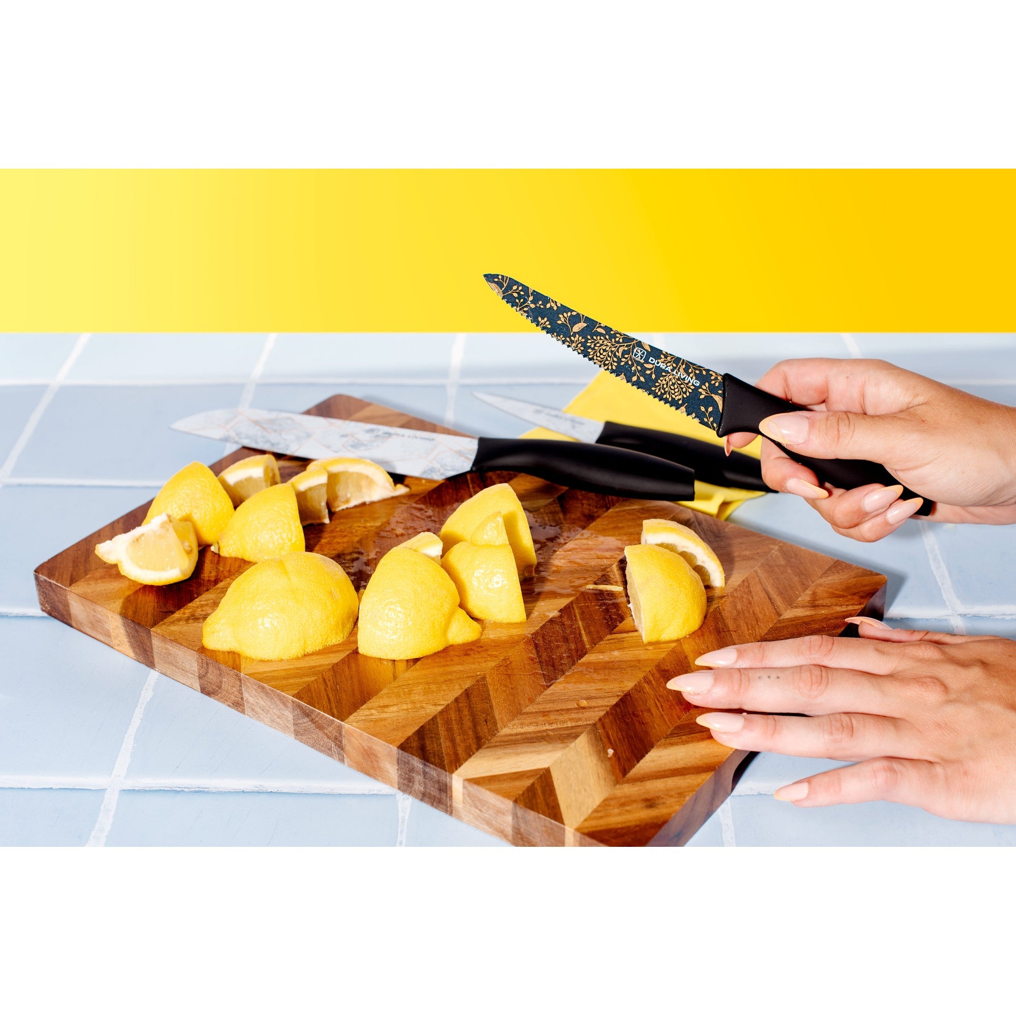 3-Piece Printed Kitchen Knife Set-Marble – Scale Reference – Dura Living