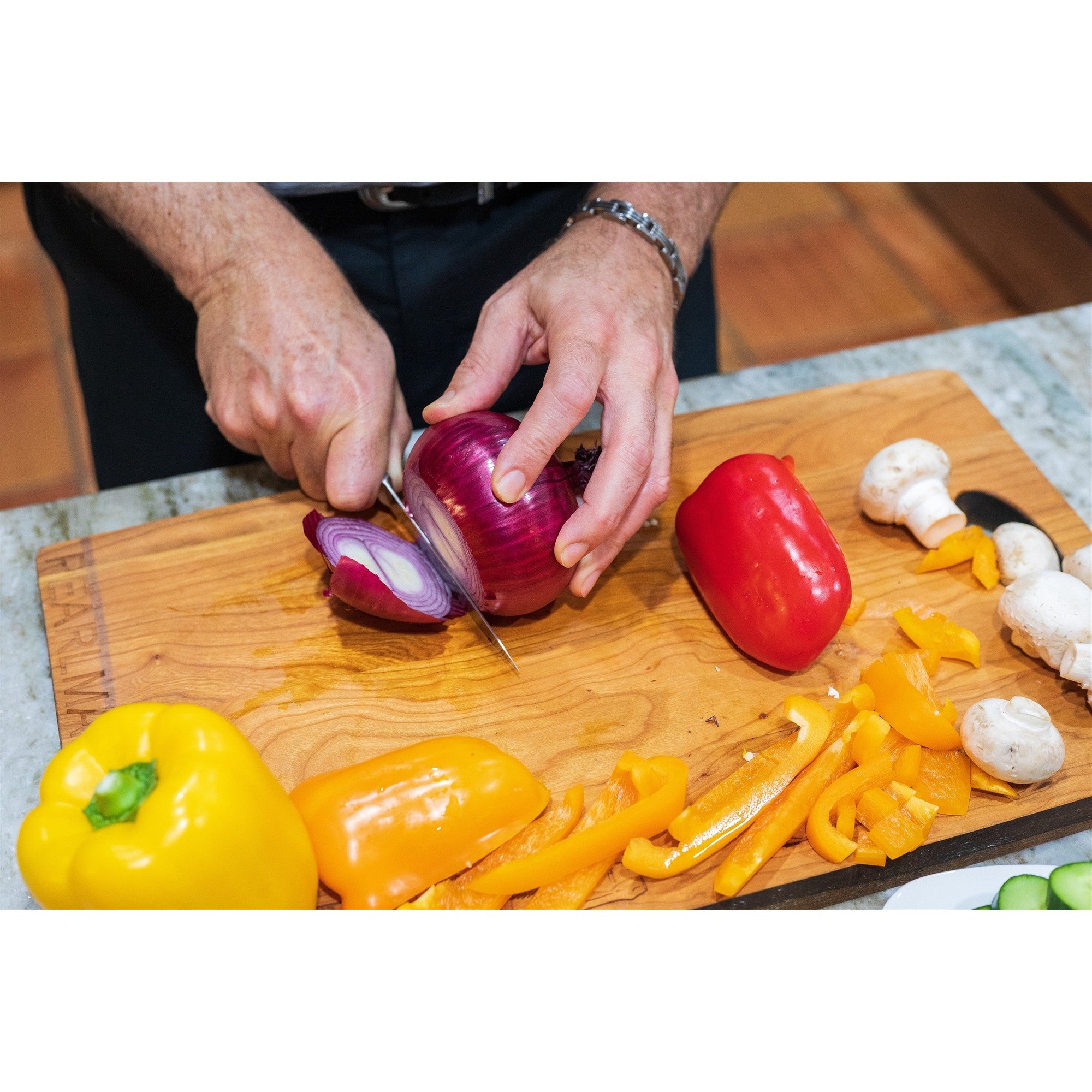 Elite 2-Piece Kitchen Knife Set - Cream – Close-Up – Dura Living