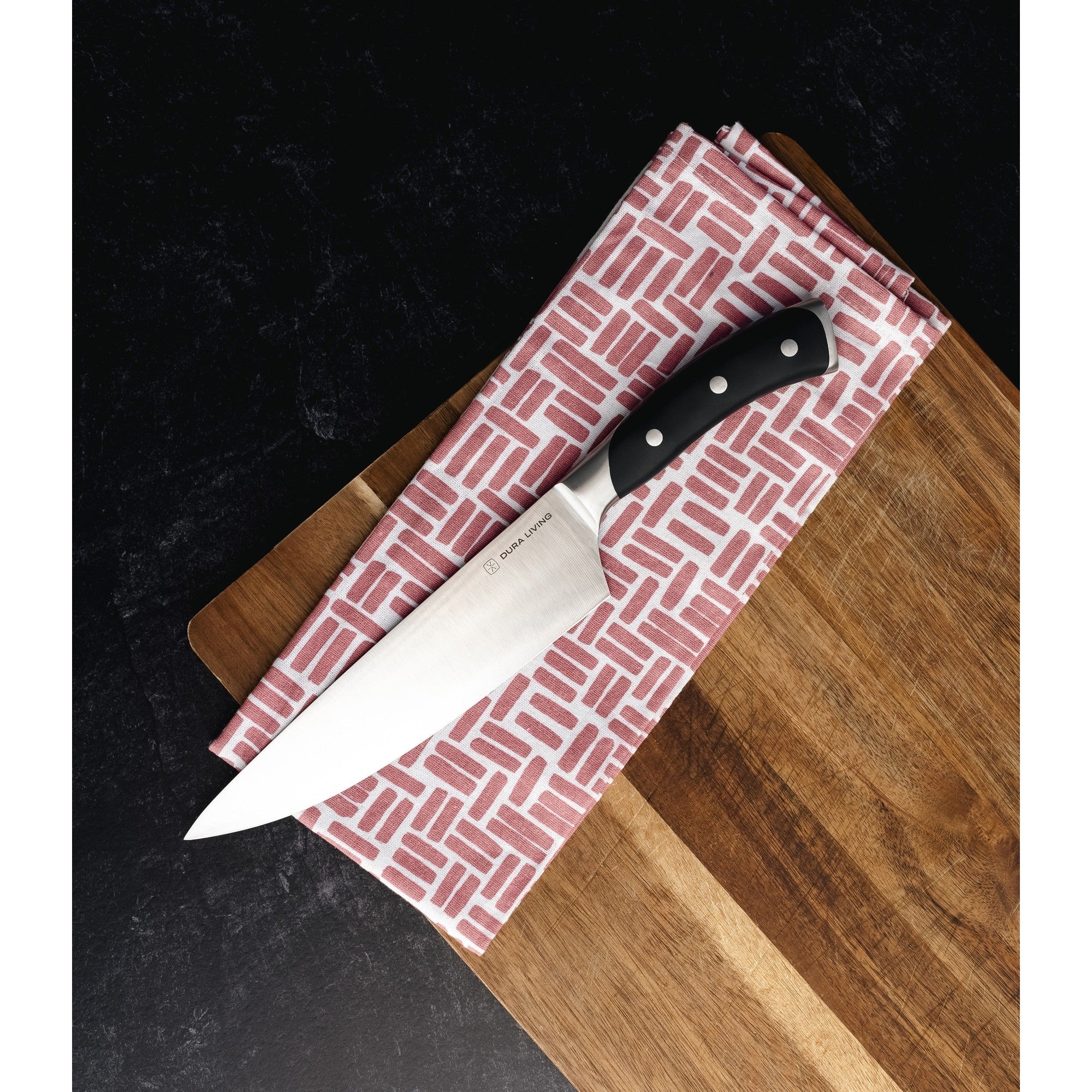 Elite 8 inch Chef Knife - Black – Scale Reference – Dura Living