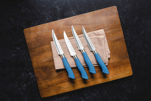 EcoCut 4 Piece Steak Knife Set, Blue