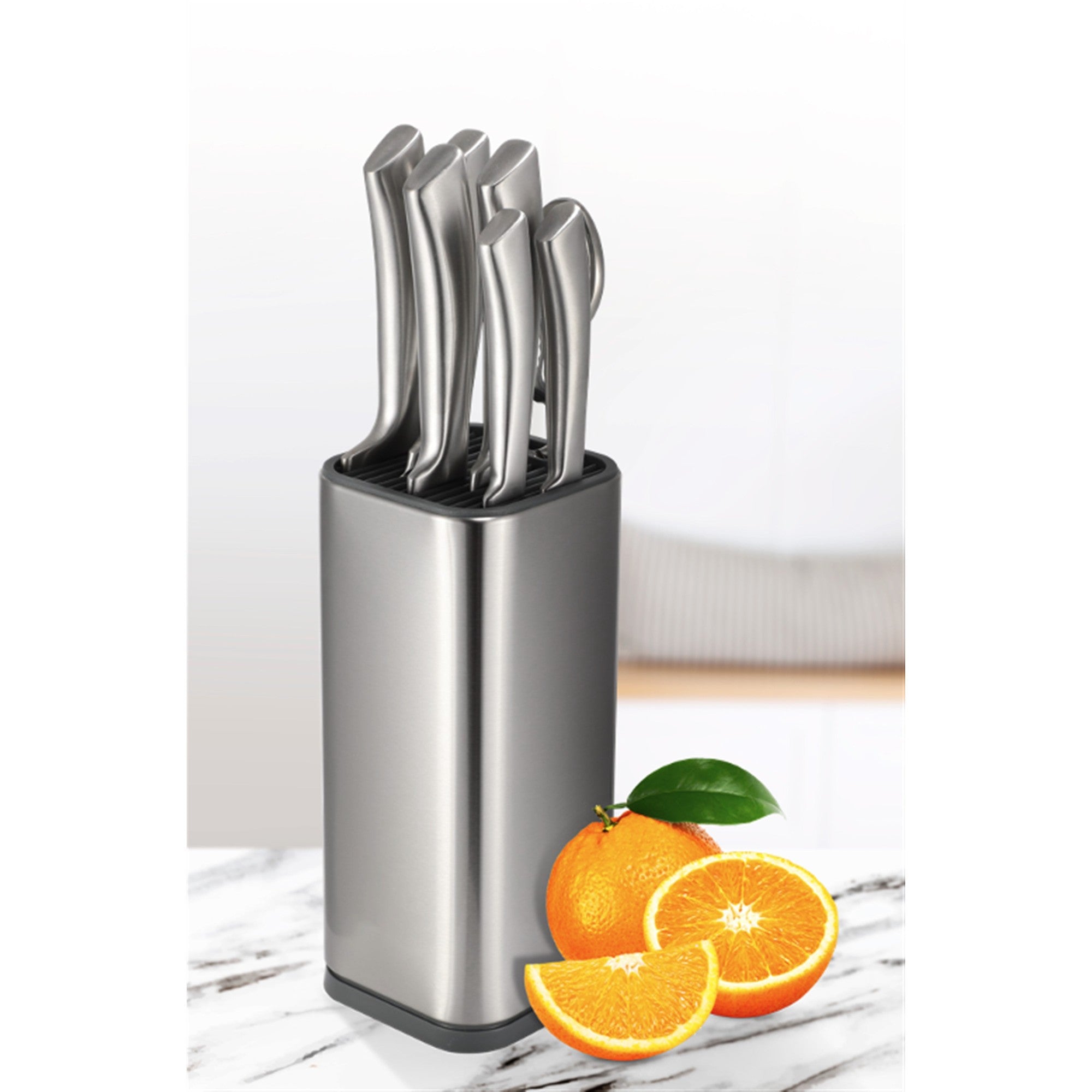 Universal Knife Block Holder, Silver – Scale Reference – Dura Living