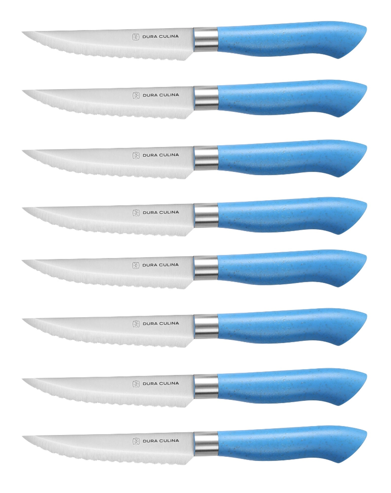 Dura Living Superior Series 8 Piece Stainless Steel Steak Knife Set, Gray :  Target