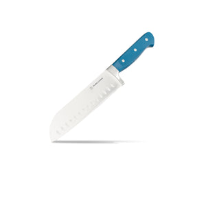 Superior 7 inch Santoku Knife - Royal Blue