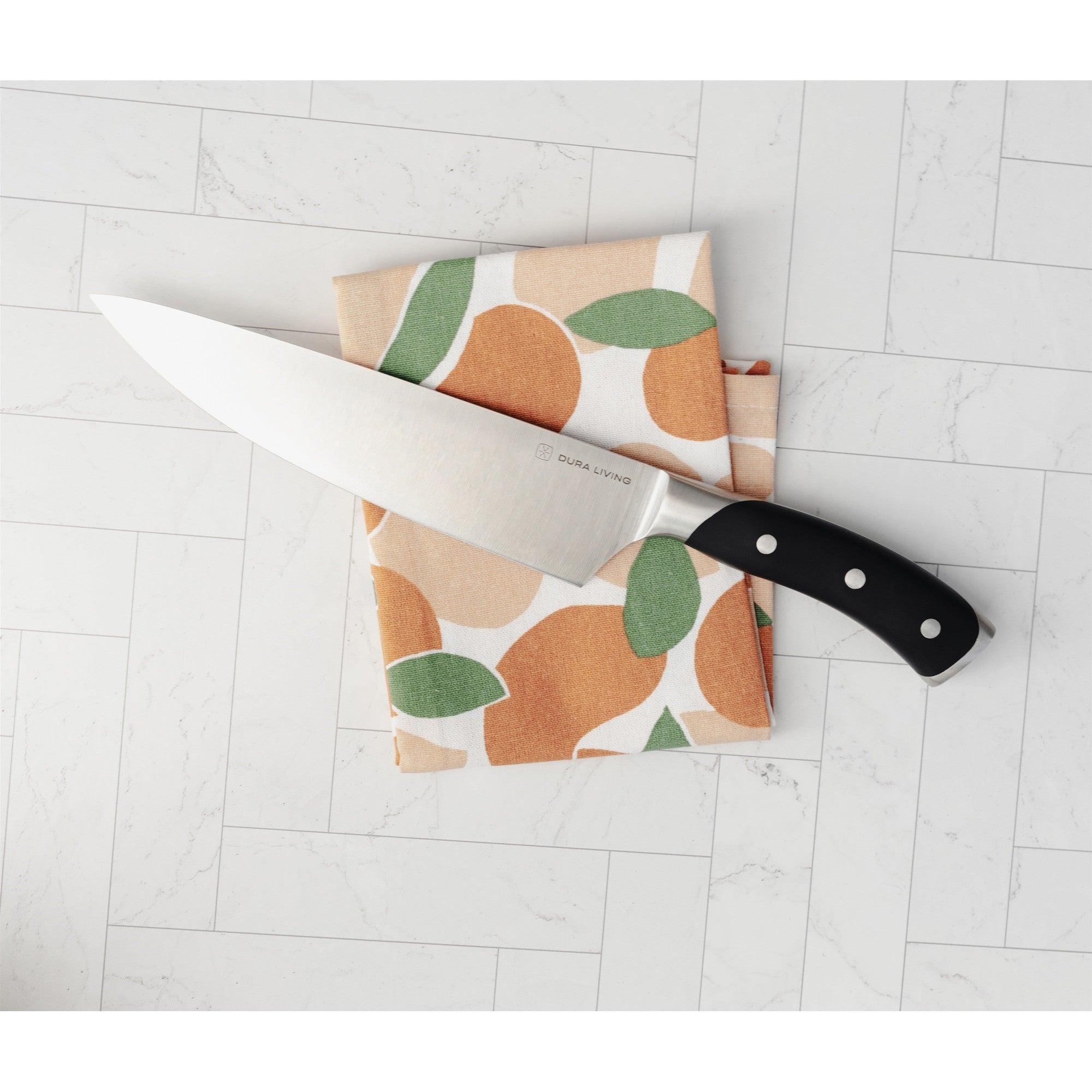 Elite 8 inch Chef Knife - Black – Detail – Dura Living