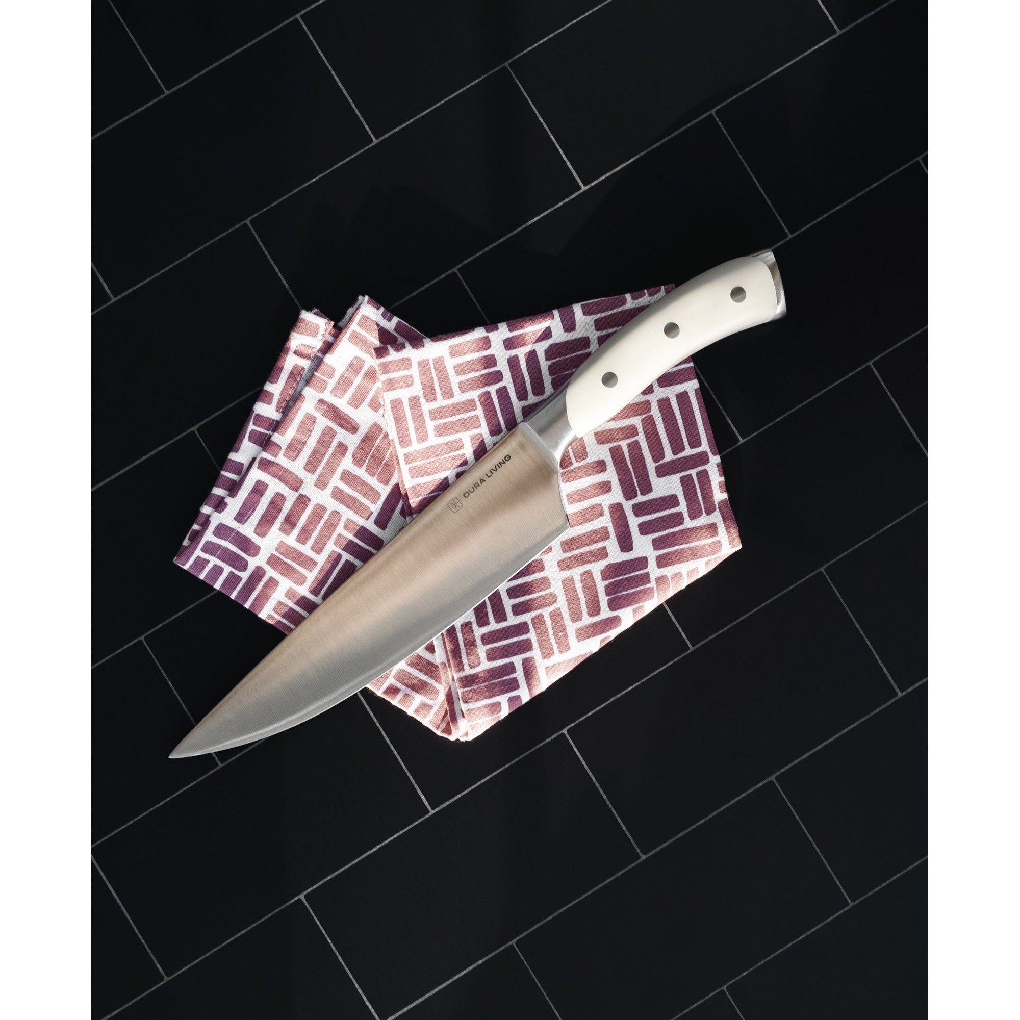 Elite 8 inch Chef Knife - Cream – Detail – Dura Living