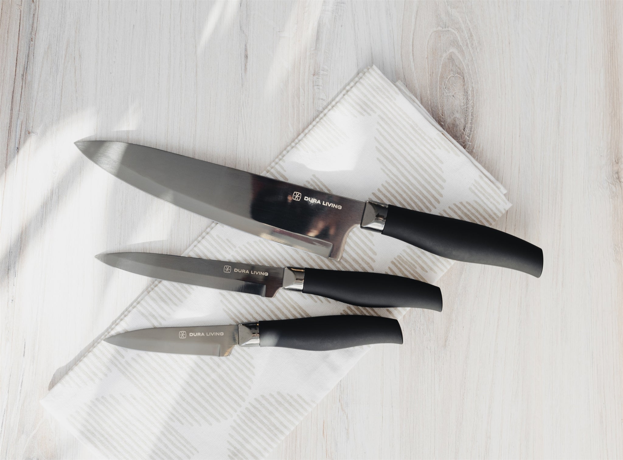 Dura Living Artistic Edge 3-piece Printed Kitchen Knife Set With