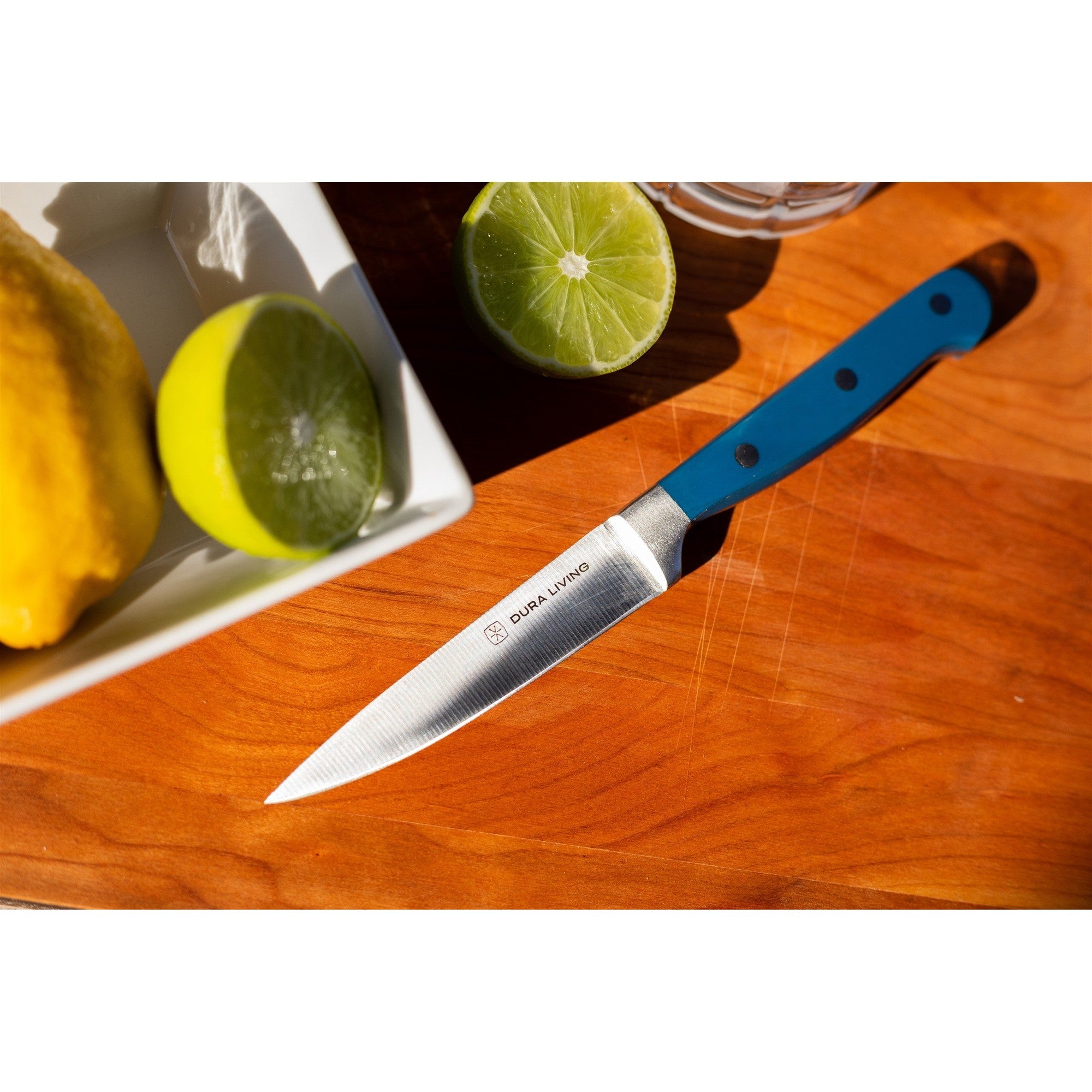 Superior 3.5 inch Paring Knife - Royal Blue – In Use – Dura Living