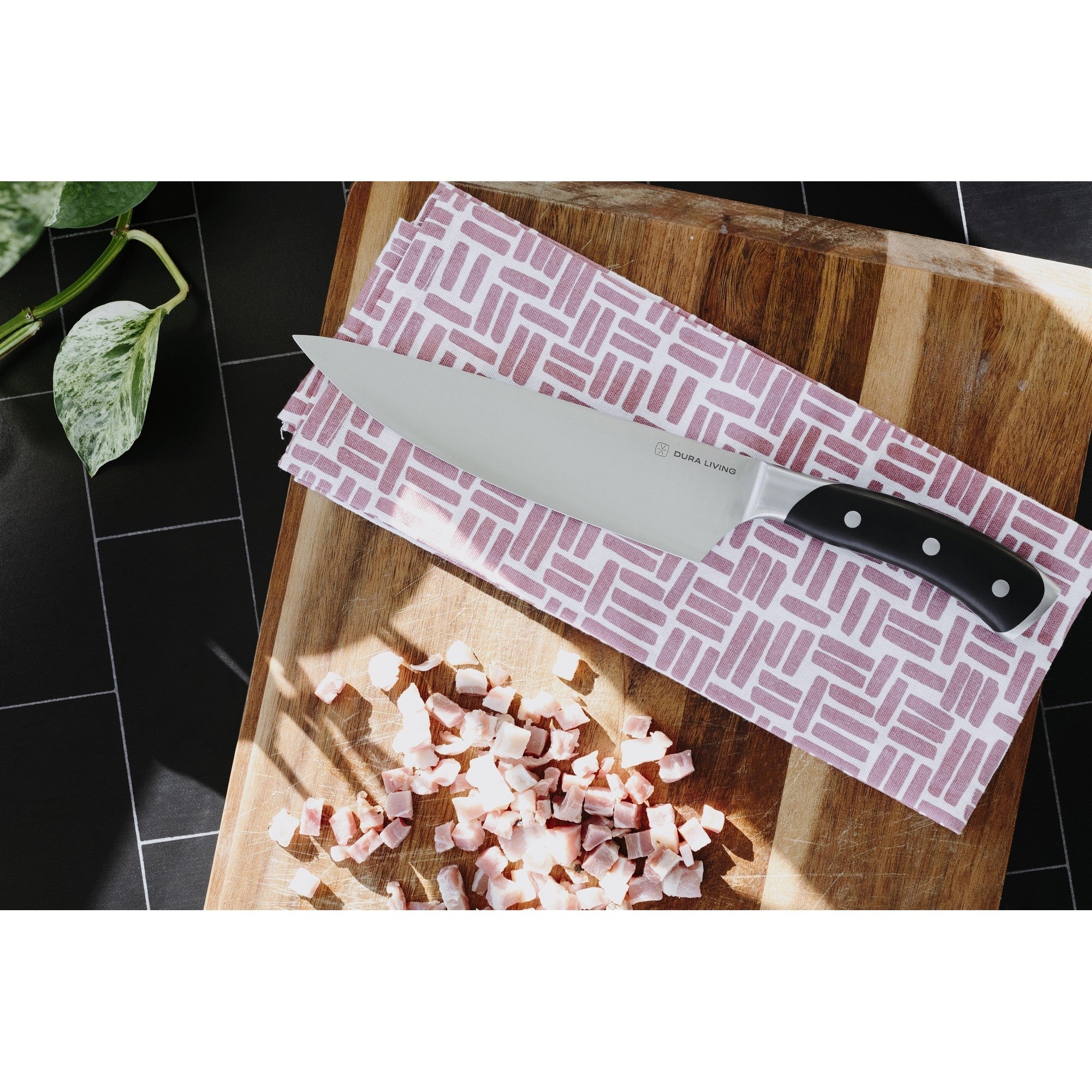 Elite 8 inch Chef Knife - Black – Lifestyle – Dura Living