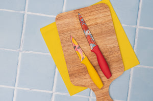 2-Piece Printed Kitchen Knife Set-Multi Color
