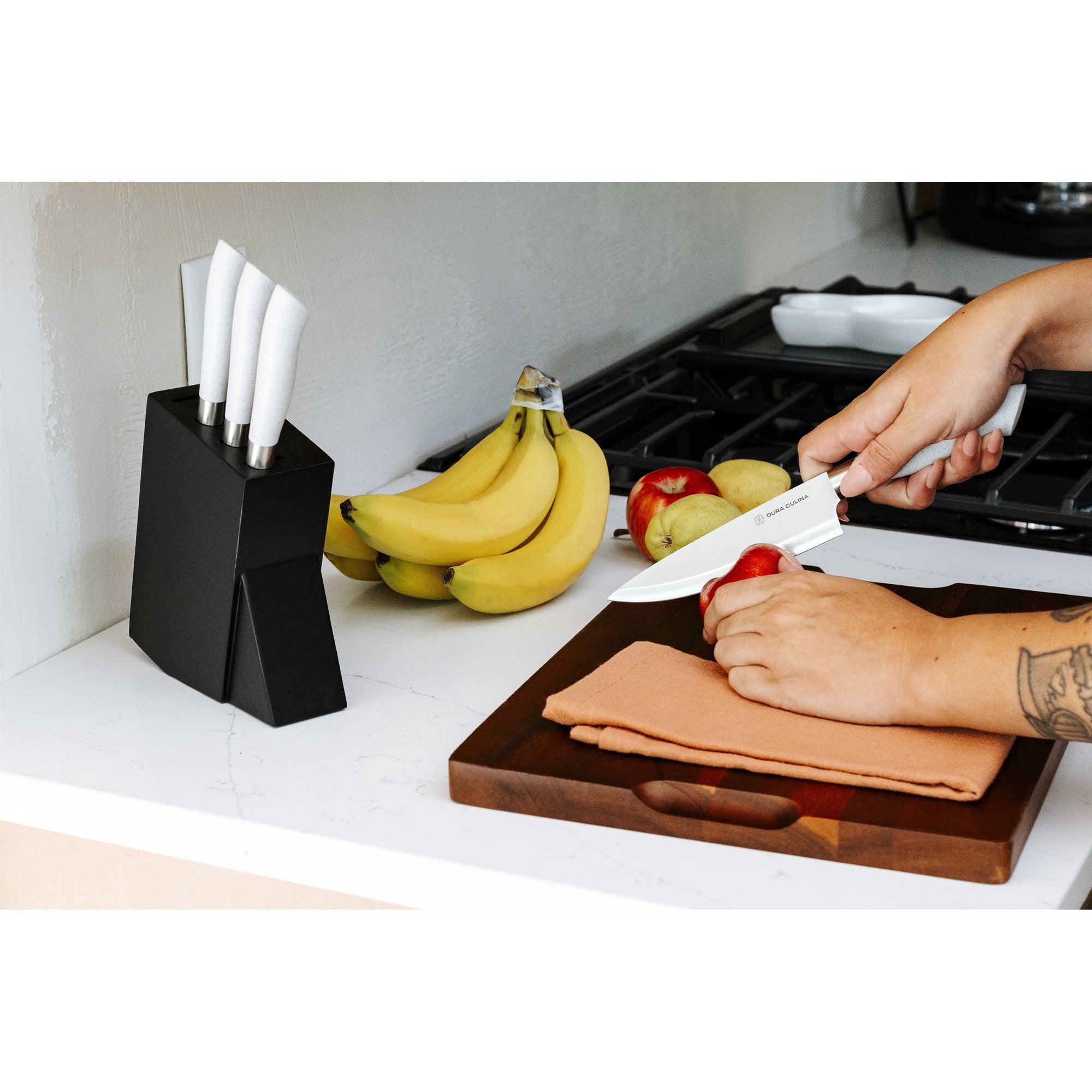 Eco-Cut 5-Piece Knife Block Set, Grey – Detail – Dura Living