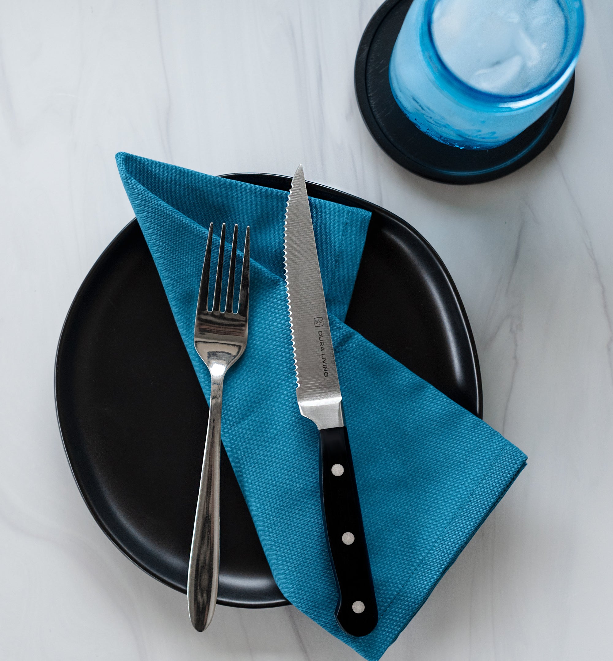 Superior Set of 4 Steak Knives - Black