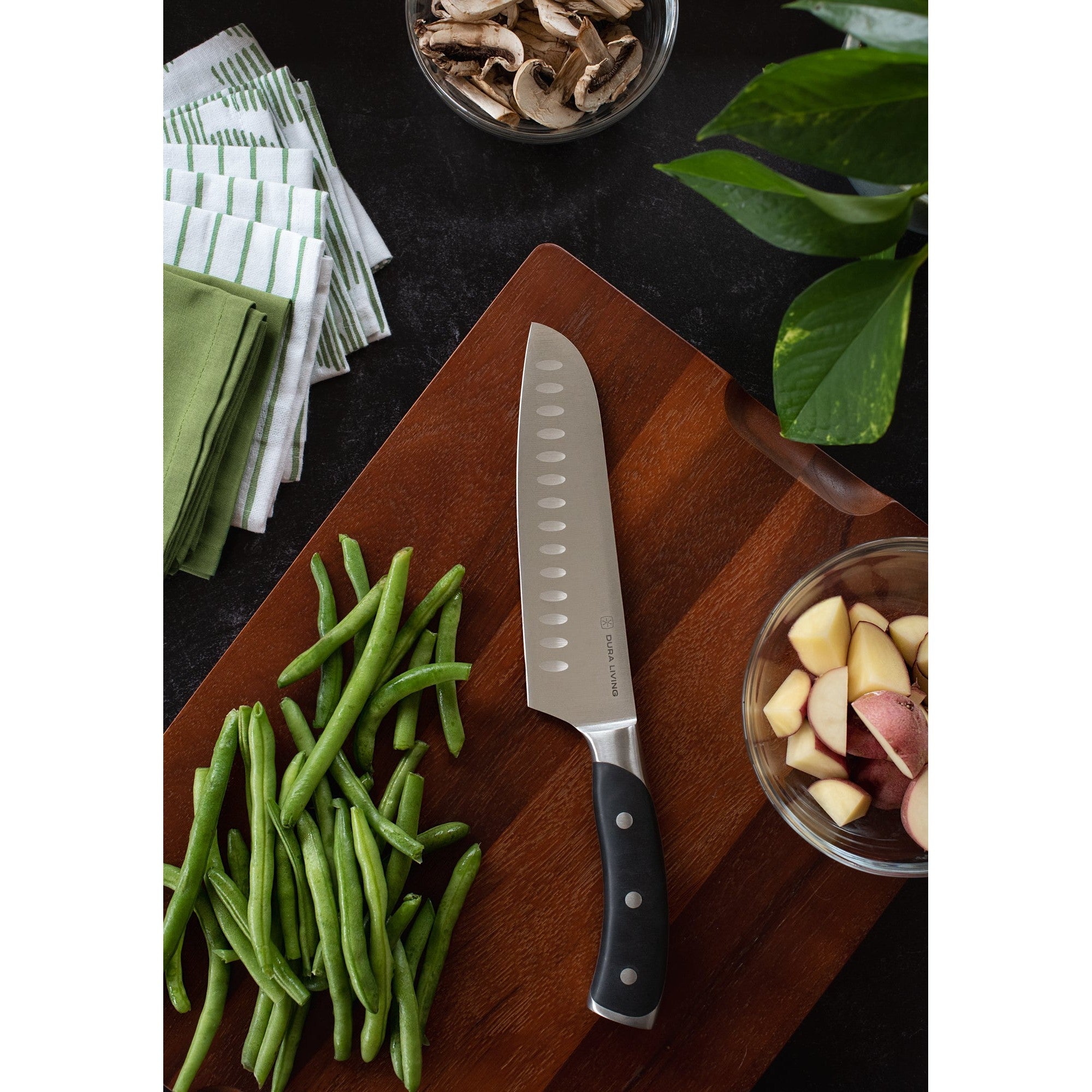 Elite 7 inch Santoku Knife - Black – Scale Reference – Dura Living