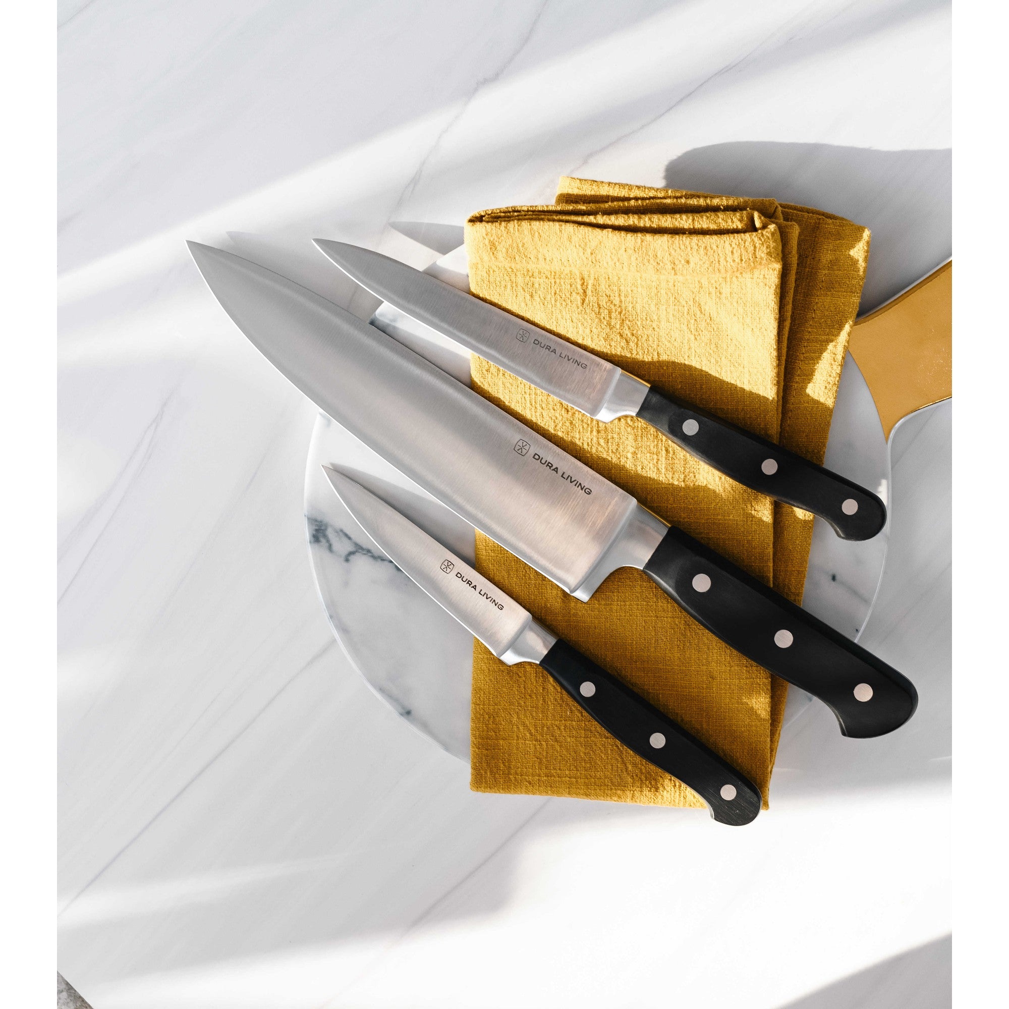 Superior 3-Piece Kitchen Knife Set- Black – Lifestyle – Dura Living